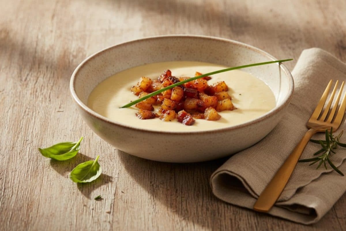Creme de milho com bacon